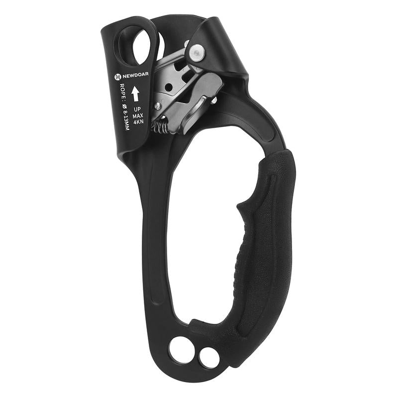 Newdoar UIAA & CE Certified Hand Ascender for 8-13MM Rope, Rock Climbing, Tree Climbing, Rappelling, Outdoor Sports Equipment Fathersdaygift Adjustable Compact Max Load