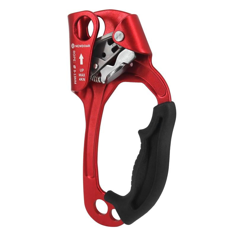 Newdoar UIAA & CE Certified Hand Ascender for 8-13MM Rope, Rock Climbing, Tree Climbing, Rappelling, Outdoor Sports Equipment Fathersdaygift Adjustable Compact Max Load